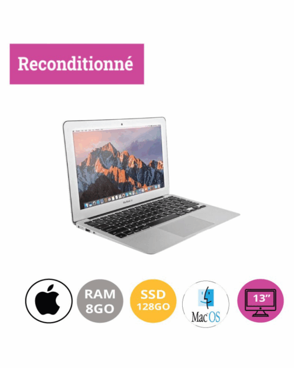MAC Book Air 7,2 -A1466 2017 i5 5350U 1,8GH 13.3" 8Go Ram - 128Go SSD